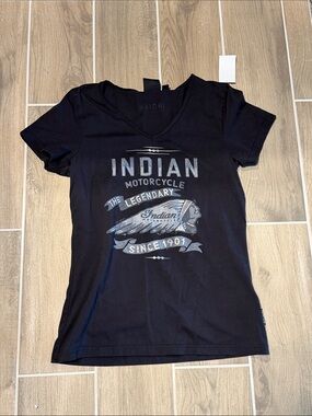 Indian Motorcycle Women's Black Logo Tee